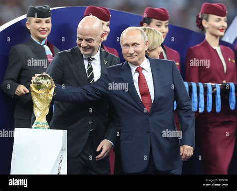 Fifa President Gianni Infantino Left And Russian President Vladimir