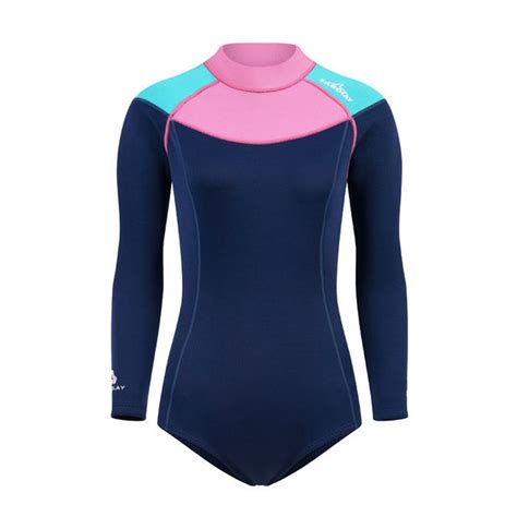 Women Mm Neoprene Bikini Wetsuit Diving Stocking Long Sleeve Skin Diving Suit Sun Proof Dive