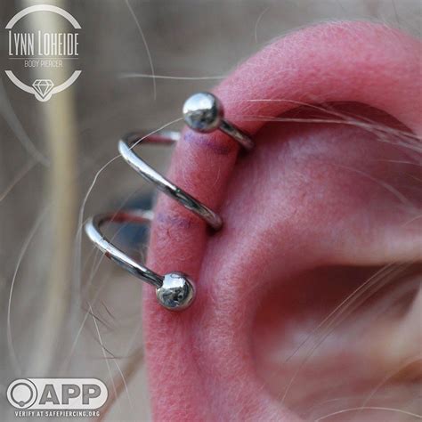 Fresh helix spiral with Anatometal Jewelry from Lynn at Icon : r/piercing