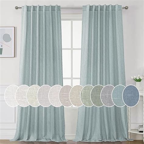 Amazon H VERSAILTEX Natural Linen Curtains 96 Inches Long For