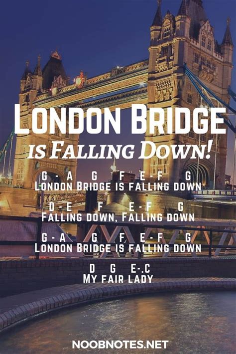 London Bridge Traditional Letter Notes For Beginners Music Notes