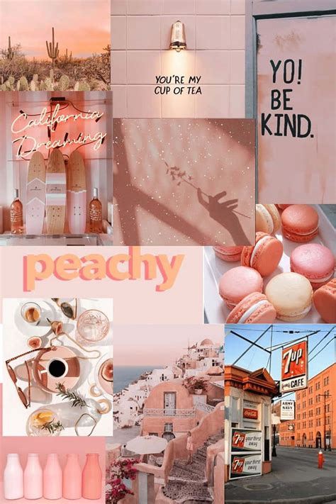 Download Orange Peach Aesthetic Wallpaper