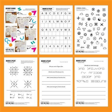 Secret Codes Printable Activity Bundle Mini Mad Things