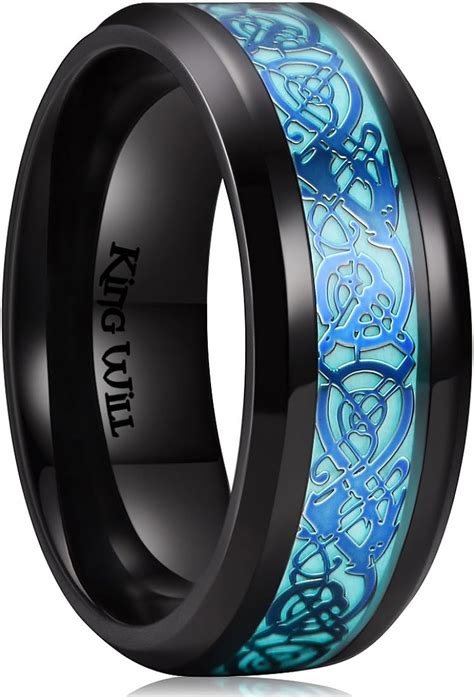 Buy King Will DRAGON Mens Celtic Dragon Titanium Stainless Steel Ring