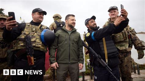 Ukraine War President Zelensky Visits City Recaptured In Rapid Counter