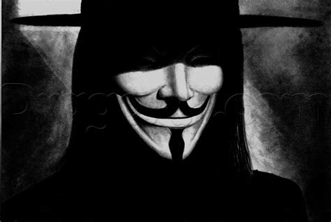 How To Draw V From V For Vendetta Step By Step Movies Pop Culture