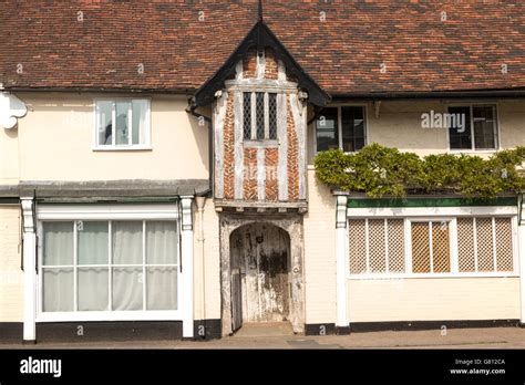 Historic Tudor Buildings Debenham Suffolk England Uk Stock Photo