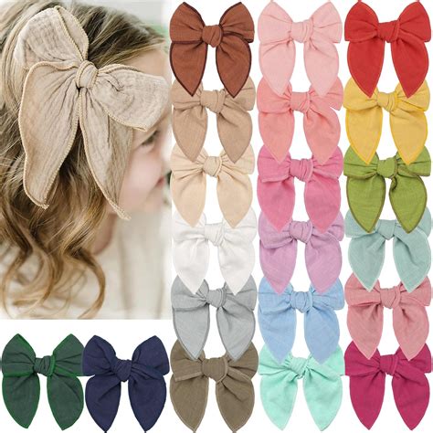 Amazon JOYOYO Fable Bows For Girls 20 Colors 5 Inch Cotton Linen