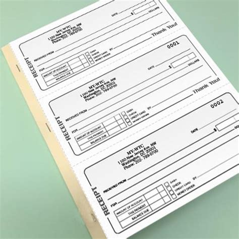 4 Part Receipt Book Custom Printed DesignsnPrint