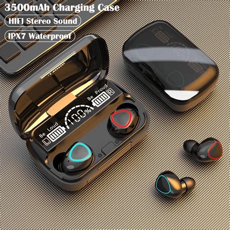 Tws Bluetooth Earphones Mah Charging Box Wireless Stereo