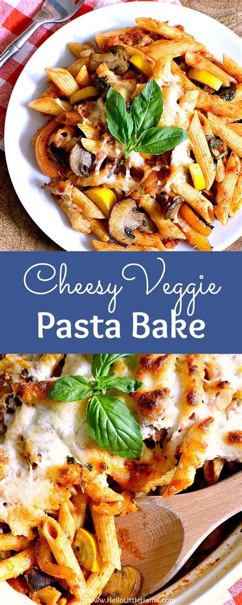 Cheesy Veggie Pasta Bake recipe ... a delicous vegetarian baked pasta ...