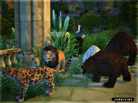 Jennisims Downloads Sims 4 Decoration Vol14bearjaguarlion Male