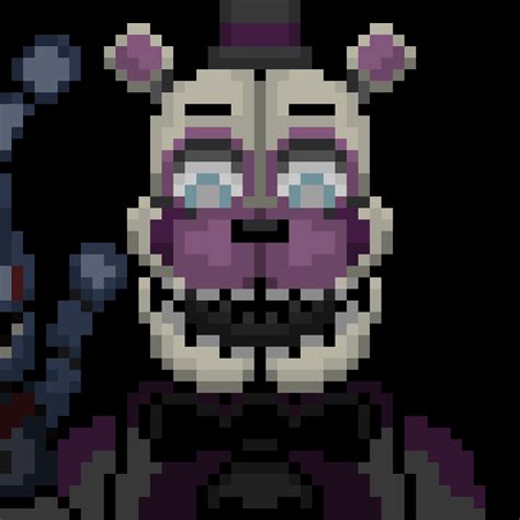 Funtime Freddy Glitching Pixel Art