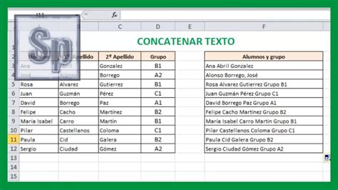 Excel Concatenar Texto Unir Textos De Celdas En Excel Tutorial En