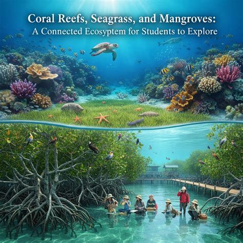 coral reefs seagrass  mangroves  connected ecosystem