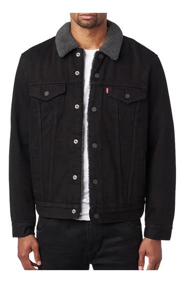 Venta Chamarra De Mezclilla Negra Hombre Levis En Stock