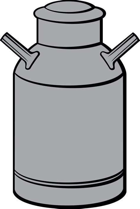 Retro Aluminum Milk Can 12636353 PNG