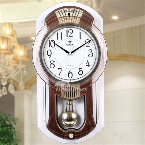 Quartz Quiet Living Room Wall Clock Musical Art Deco Pendulum