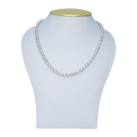 Stylish Lavender Round Pearl Necklace With Zircon Roundels Pure Pearls