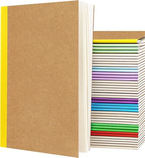 Amazon Handepo 100 Pack A5 Kraft Notebooks Ruled Lined Journals