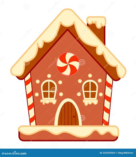Christmas Cartoons Clip Art Gingerbread House Clipart Vector