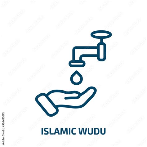 Islamic Wudu Icon From Religion Collection Thin Linear Islamic Wudu