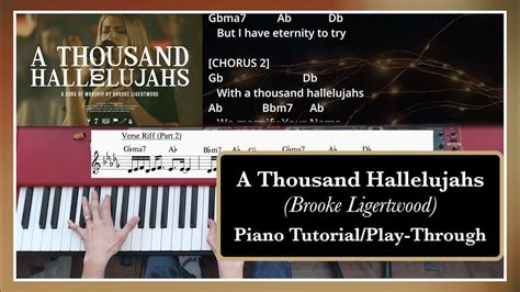 A Thousand Hallelujahs Brooke Ligertwood Piano Play Through With