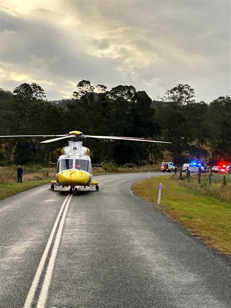 Racq Lifeflight Rescue Airlifts Man After Hinterland Crash Lifeflight