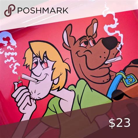 Scooby Doo Shaggy Retro Cartoon Rolling Tray Canvas Painting Designs