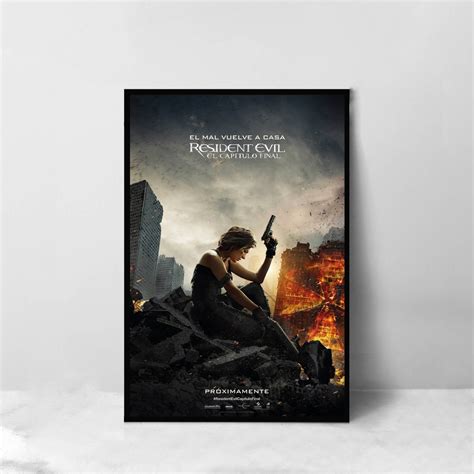Resident Evil Movie Poster High Quality Canvas Art Print Etsy