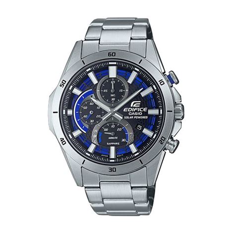 Casio Edifice Slim Line Solar Chronograph Stainless Steel Bracelet Men