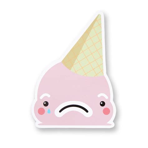 Sad Ice Cream Sticker Crywolf
