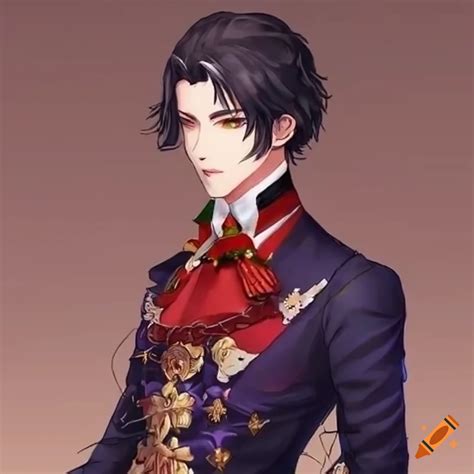 Detailed anime male noble outfit on Craiyon