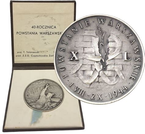 Polska Medal Rocznica Powstania Warszawskiego Srebro