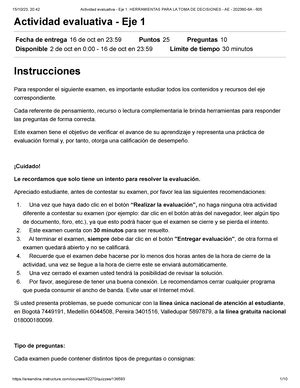 Herramienta Para La Toma De Desiciones Eje Trabajo En Grupo El