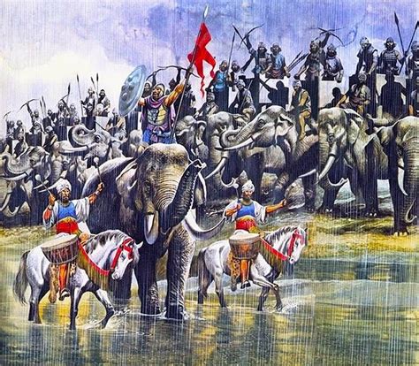 King Porus S Army Facing Alexander The Great In The Torrential Rain