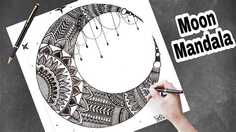 Mandala Design Moon How To Draw Mandala Art For Beginners