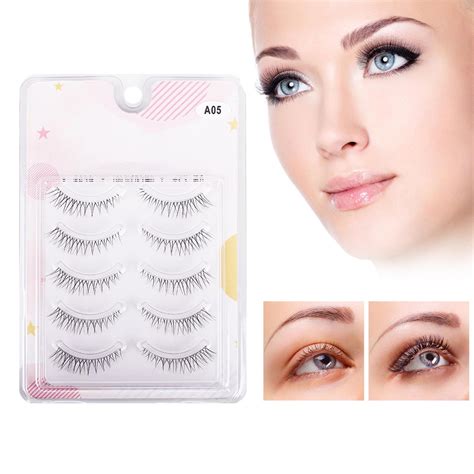 Tiifswhs Natural Sharpening False Eyelashes Slender Realistic Eyelashes Novice Easy To Wear