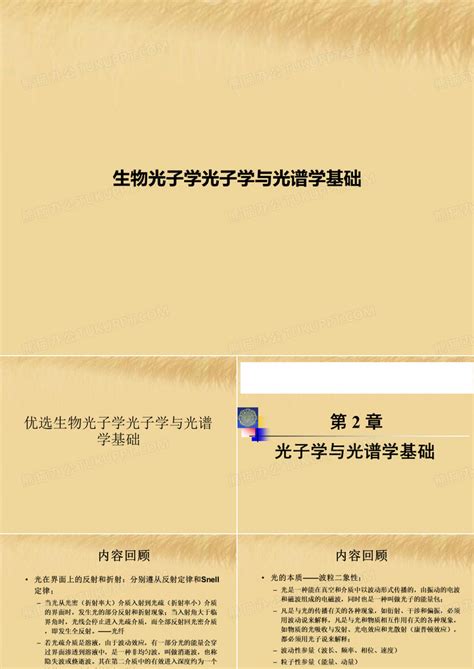 生物光子学光子学与光谱学基础ppt模板下载编号qdvvoykm熊猫办公