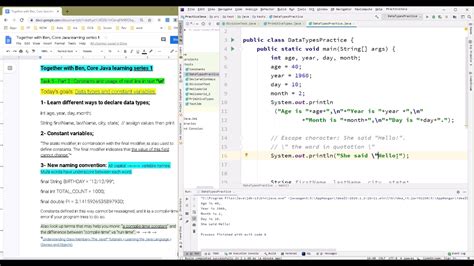 Task 5 Part 2 Data Types Constants And Usage Of Escape Characters Next Linedouble Single