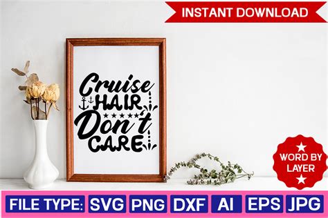 Cruise Hair Don T Care Svg Design Graphic By DigitalArt Creative Fabrica