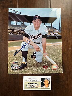 Harmon Killebrew Signed 8x10 Photo Autograph With Ticket From Signing