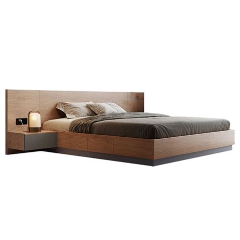 Modern Style Double Bed with Headboard