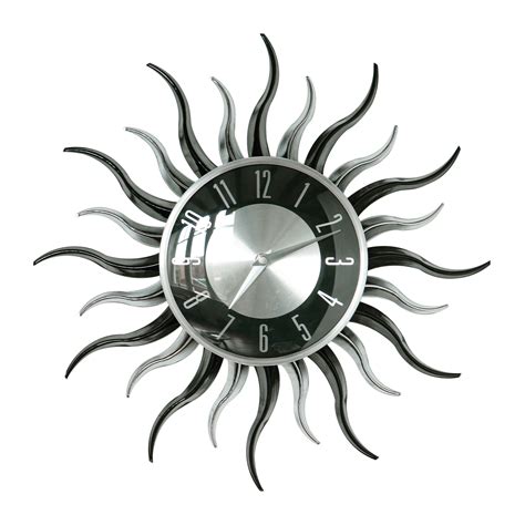 Premier Housewares Wavy Sun Shape Wall Clock Wayfair Uk Wall Clock