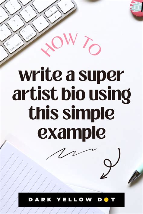 How To Write A Super Artist Bio Using This Simple Example Artist Bio