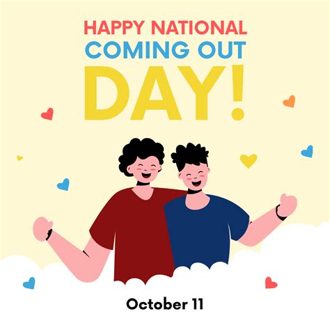 Free National Coming Out Day Flyer Vector Template Edit Online And Download