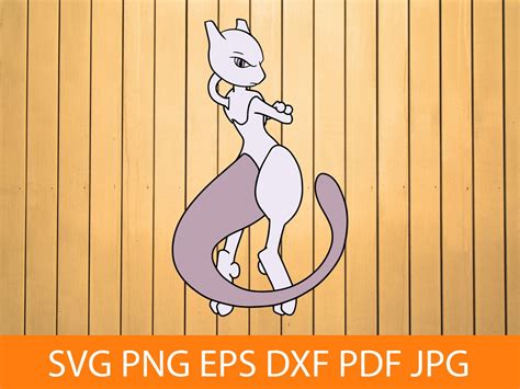 Mewtwo Svg Png Dxf Pokemon Svg Mewtwo Clipart Mewtwo Files For