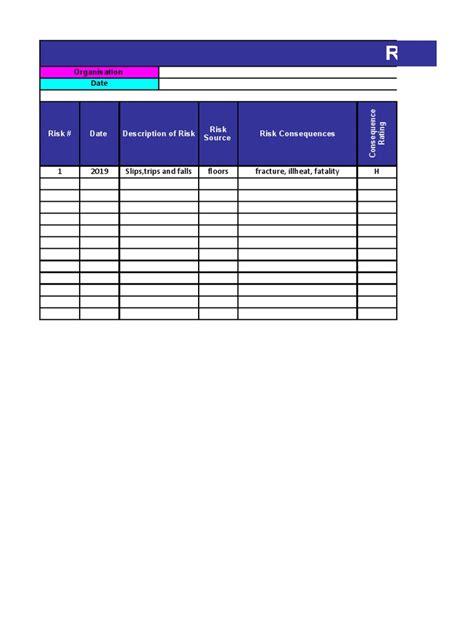 Risk Register Templete | PDF