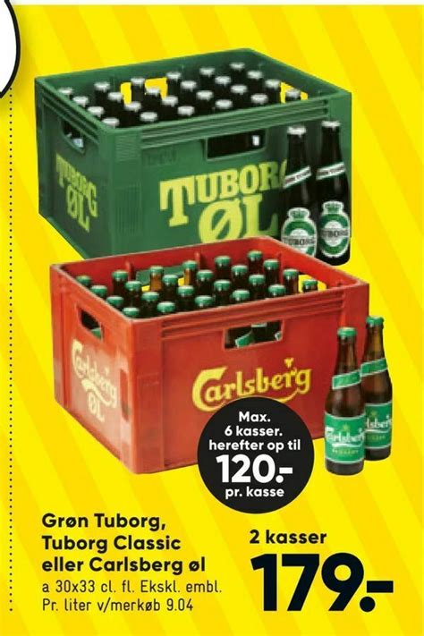 Gr N Tuborg Tuborg Classic Eller Carlsberg L Tilbud Hos Bilka