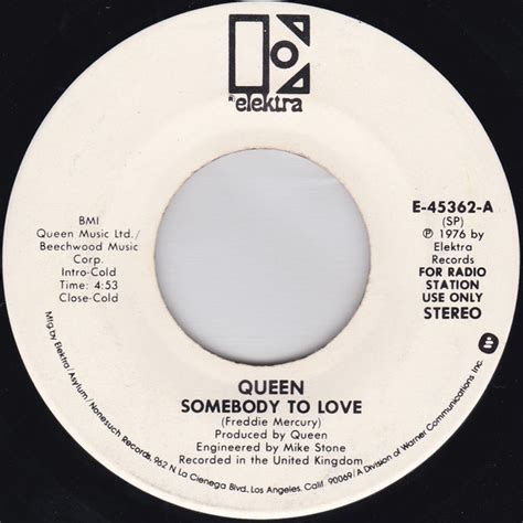 Queen - Somebody To Love (1976, SP , Vinyl) | Discogs